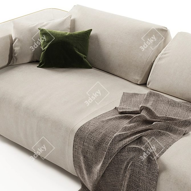 Modern Metropol Sofa 360cm - Elegant 3D Model 3D model image 4