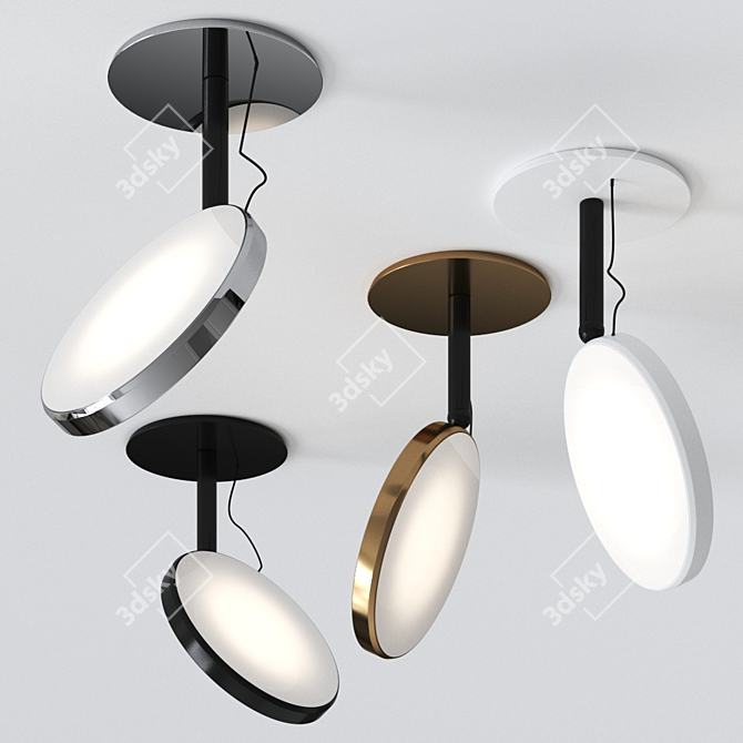 Sattler AVVENI PURE: Sleek German Ceiling Lamp 3D model image 2