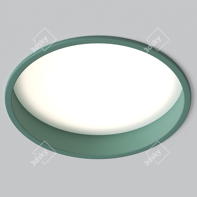 Sleek LED Recessed Lamp 3D model image 1