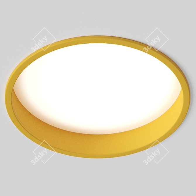 Sleek LED Recessed Lamp 3D model image 2