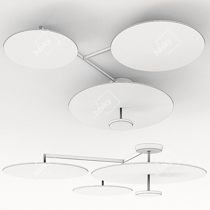 Flat 5922 LED Ceiling Lamp 3D model image 2