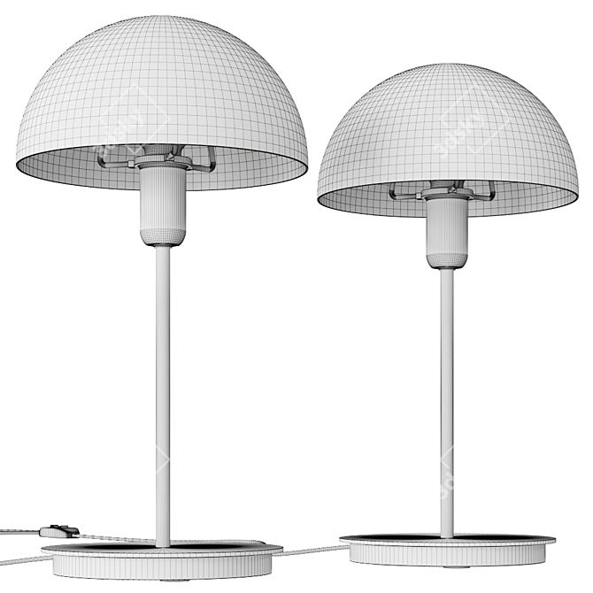 Sleek Iron Table Lamp - AMEDEO by ZAVA 3D model image 2