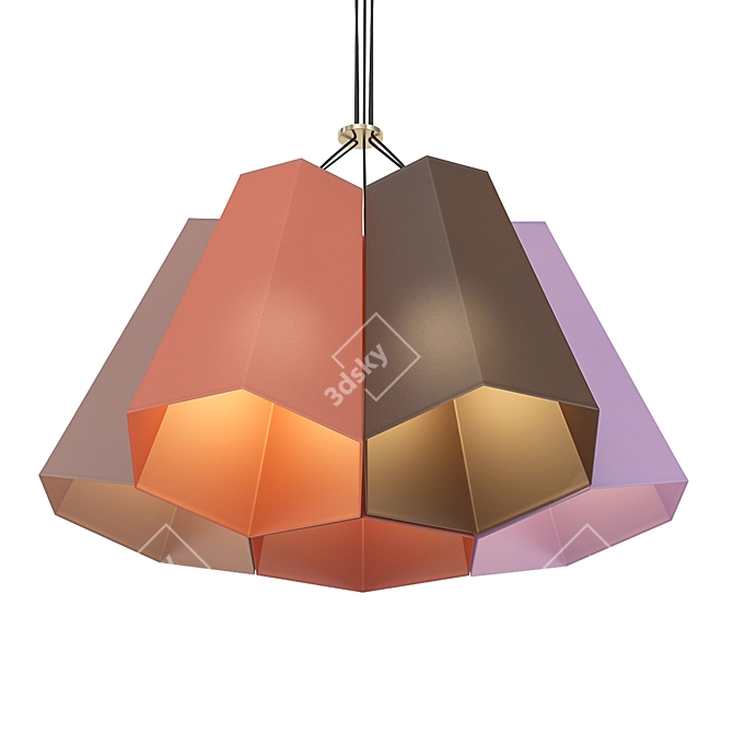 Elegant Maya 5-Light Chandelier 3D model image 1