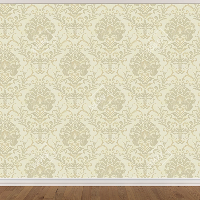 Seamless Wallpaper Set with 3 Colors 3D model image 3