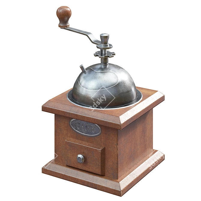 Sleek Low-Poly Coffee Grinder: PBR Model 3D model image 3