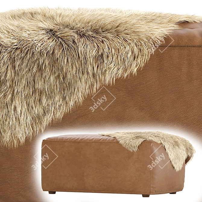 Shabby Chic Footstool: Coco Republic Timothy Oulton 3D model image 2