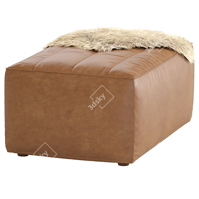 Shabby Chic Footstool: Coco Republic Timothy Oulton 3D model image 3