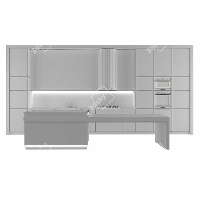 Modern Kitchen Set: 3D Max 3D model image 4