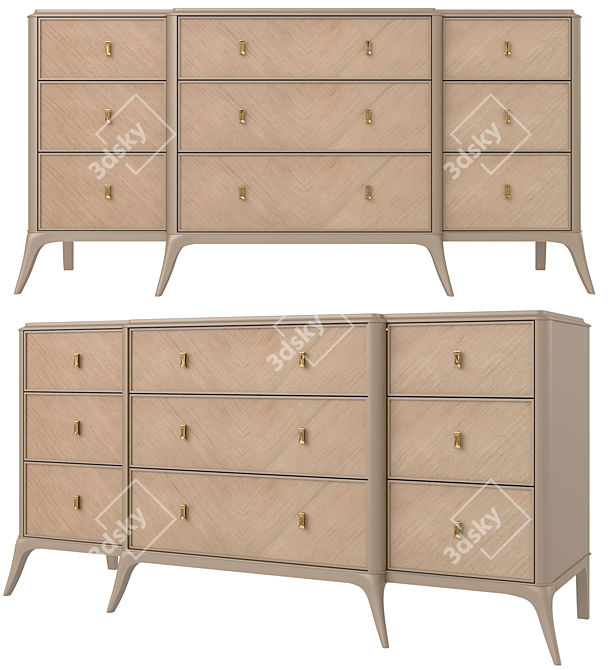 Etoile Dresser: Elegant and Versatile Storage 3D model image 1