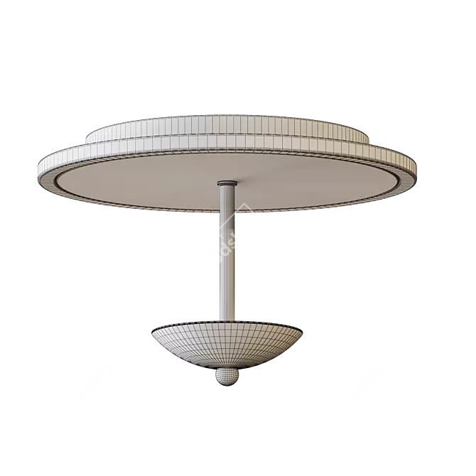 Glowing Umbrella Pendant Light 3D model image 3