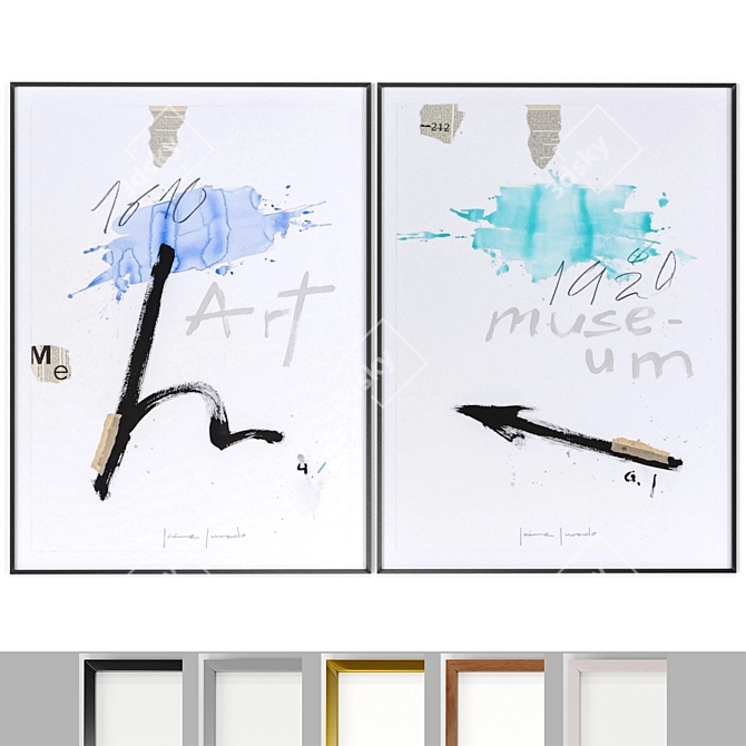 Modern Art Frames Collection 3D model image 1