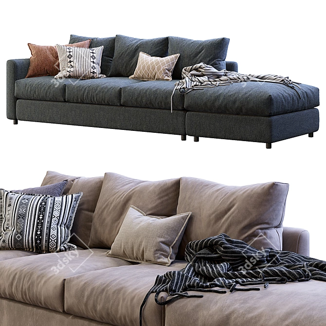 Ikea Vimle Modular Sofa 3D model image 2