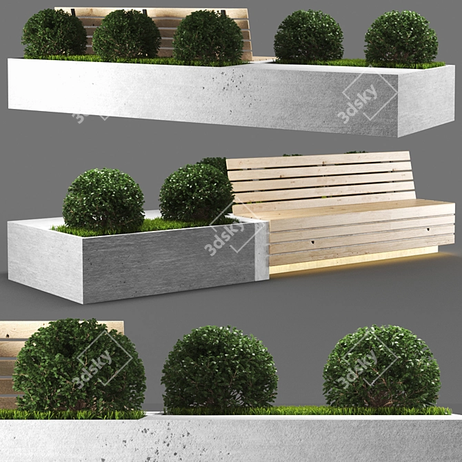 One-of-a-Kind Bench 3D model image 1