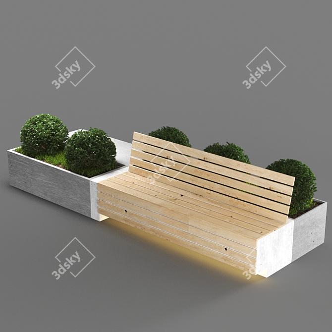 One-of-a-Kind Bench 3D model image 2