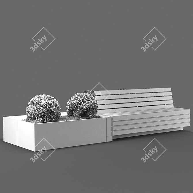 One-of-a-Kind Bench 3D model image 3
