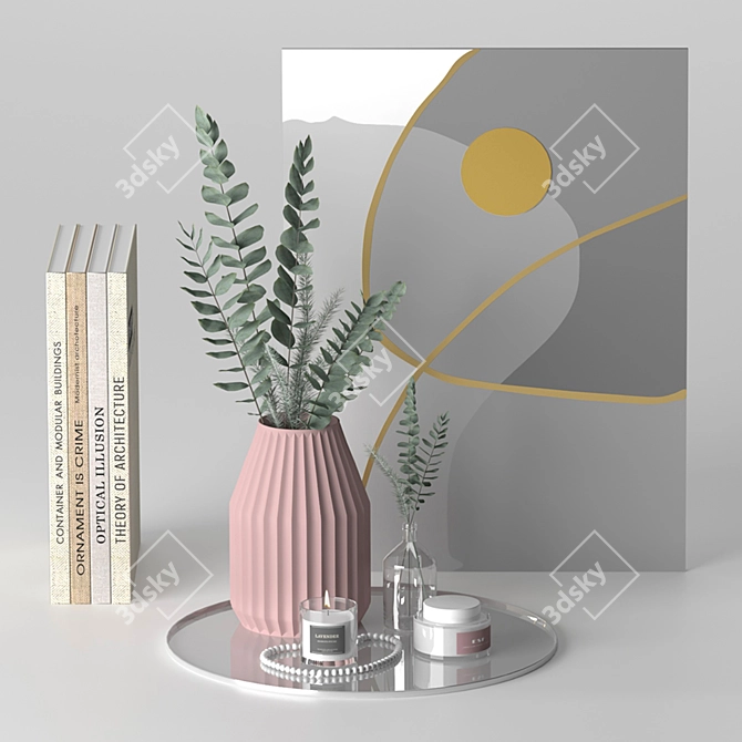 Elegant Home Decor Set 3D model image 1