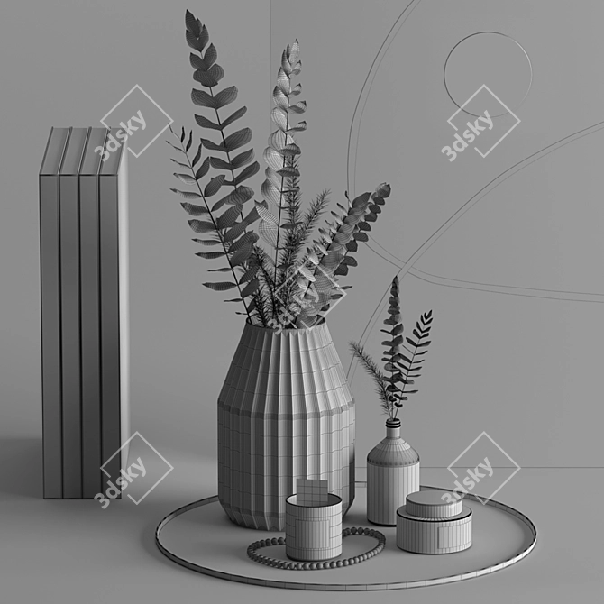 Elegant Home Decor Set 3D model image 3