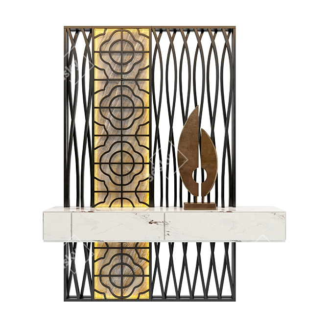 Elegant Room Divider 3D model image 1