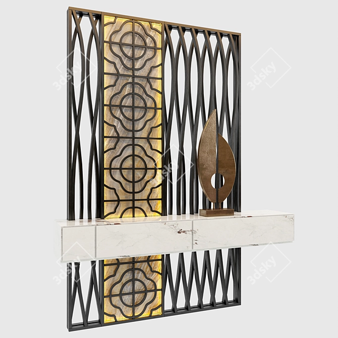 Elegant Room Divider 3D model image 2