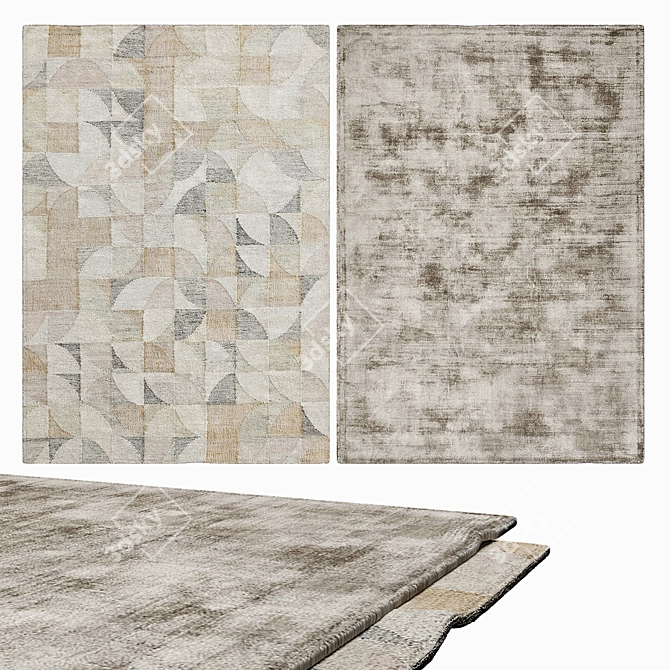 Stylish Interior Carpets 3D model image 1