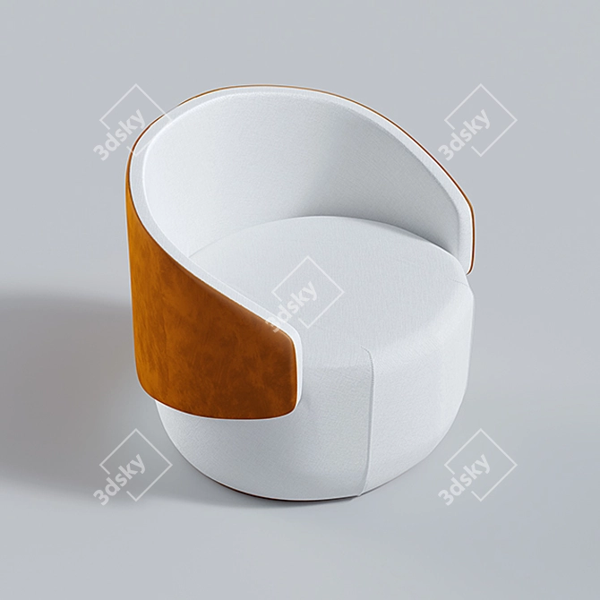 Ananda Round Armchair 3D model image 1