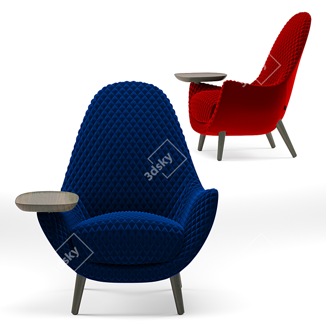 Regal Comfort: Poliform Mad King Armchair 3D model image 7