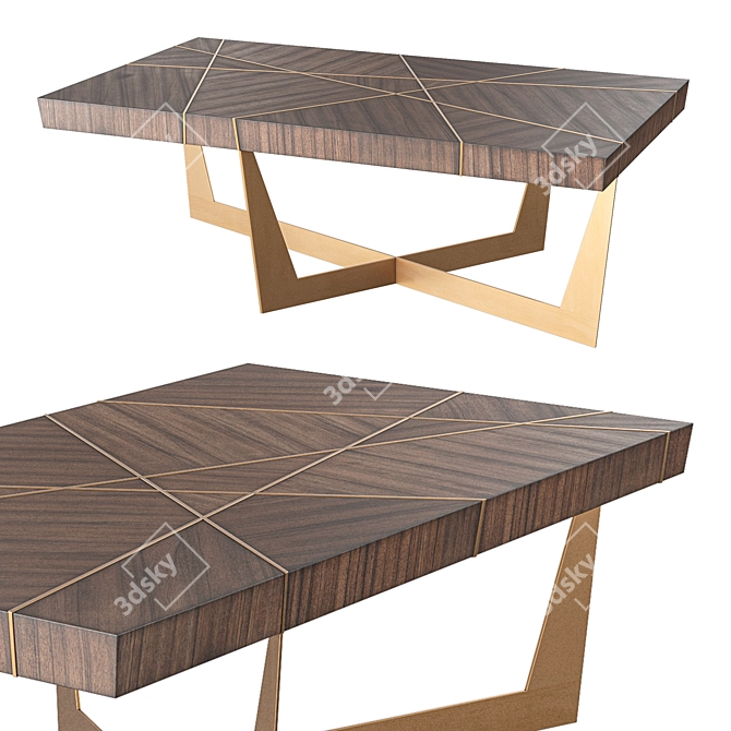 Sophisticated Modern Classic Cocktail Table 3D model image 5