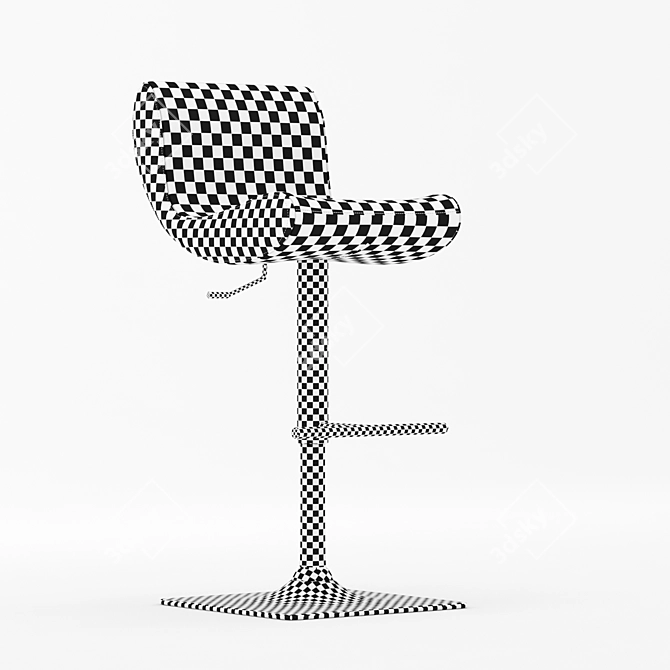 Sleek Hummer Bar Stool 3D model image 4