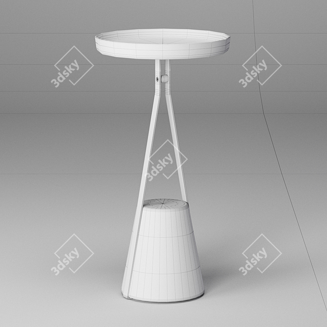 Sleek Ceramic Halo Bathroom Accessory 3D model image 3