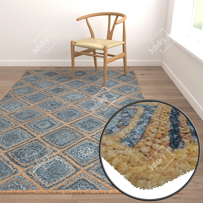 Luxury Carpet Set: High-Quality Textures for All Perspectives 3D model image 5