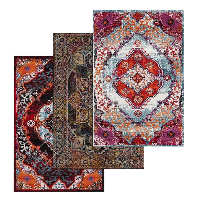 Luxury Rug Set for Stunning Interiors 3D model image 1