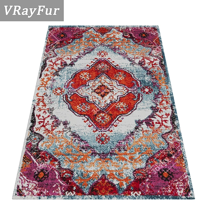 Luxury Rug Set for Stunning Interiors 3D model image 2