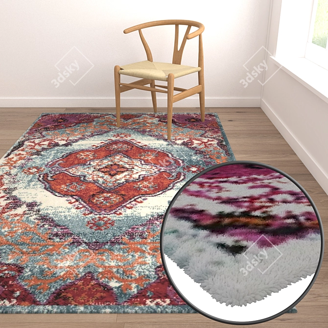 Luxury Rug Set for Stunning Interiors 3D model image 5