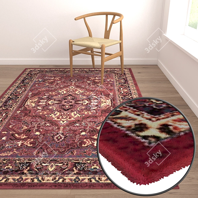 Luxury Carpet Set: High-Quality Textures for Stunning Renders 3D model image 5