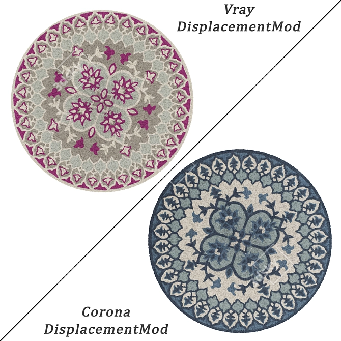 Round Carpets Set: Versatile and Detailed 3D model image 2