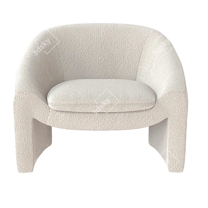 Stylish Shona Accent Armchair 3D model image 14