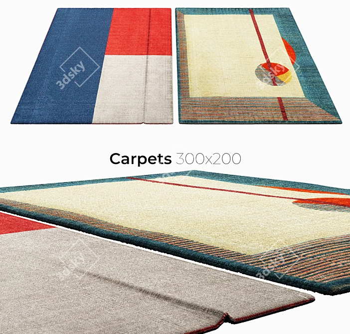 Elegant Interior Carpets 3D model image 1