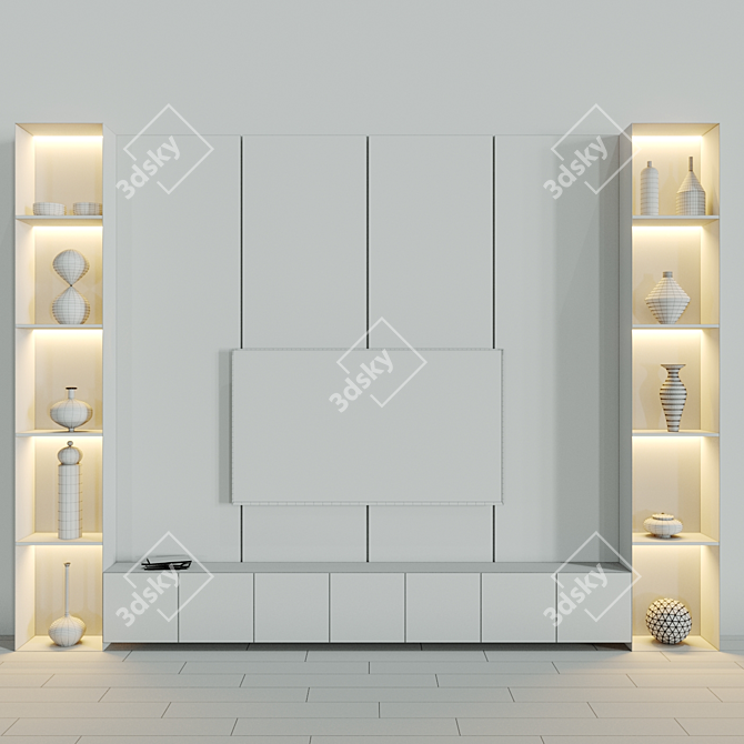 Modern TV Stand for Stylish Home 3D model image 4