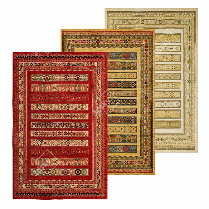 Vintage Kashkuli Gabbeh Rug 3D model image 1