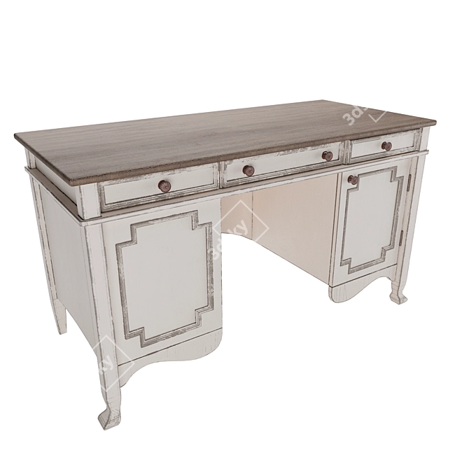 Victorian Classic Work Desk 3D model image 7