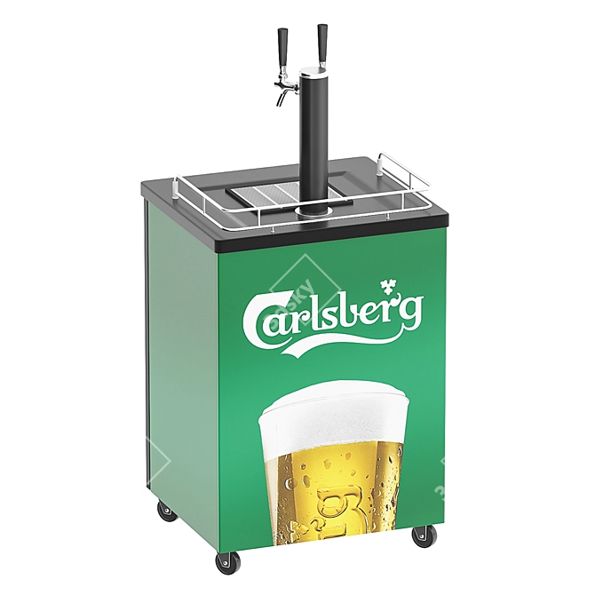 Mobile Draft Drink Stand 3D model image 1