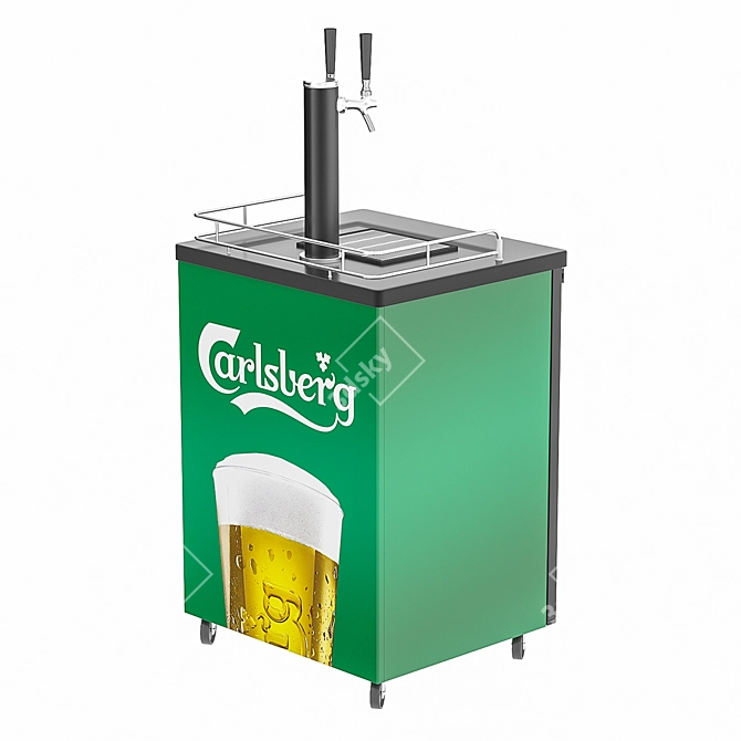 Mobile Draft Drink Stand 3D model image 2