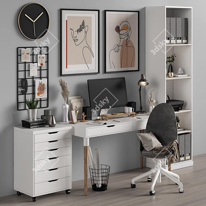 IKEA 2015 Workstation 3D model image 2