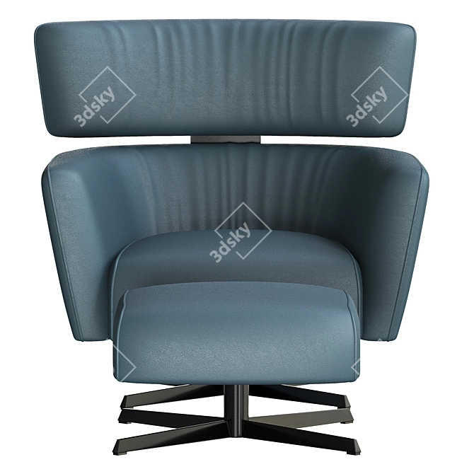 Luxury Leather Armchair: George 3D model image 2