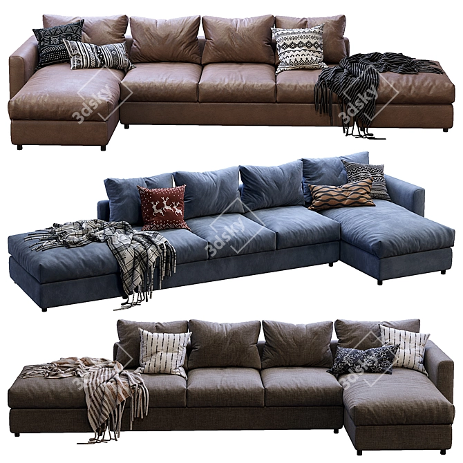 Versatile and Stylish Ikea Vimle Sofa 3D model image 1