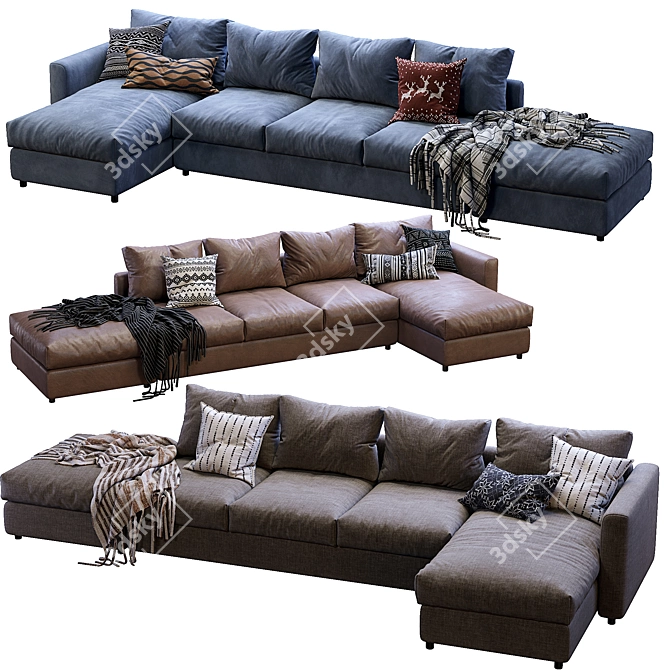 Versatile and Stylish Ikea Vimle Sofa 3D model image 2