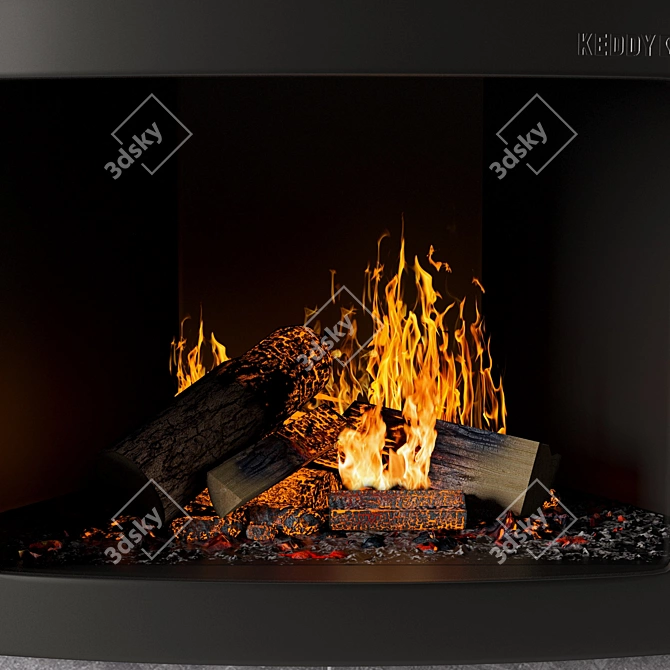 Ostro Fireplace Insert: Keddy SK 204 3D model image 3