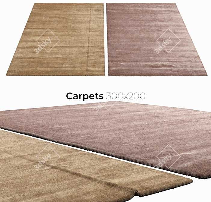 Elegant Interior Carpets 3D model image 1