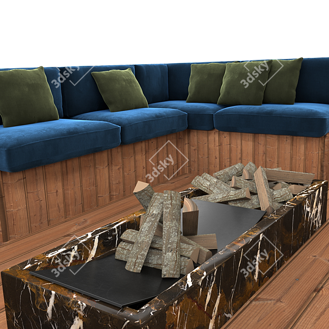 Aquaflex Sofarino: Convertible Seating for Overflow Pools 3D model image 2