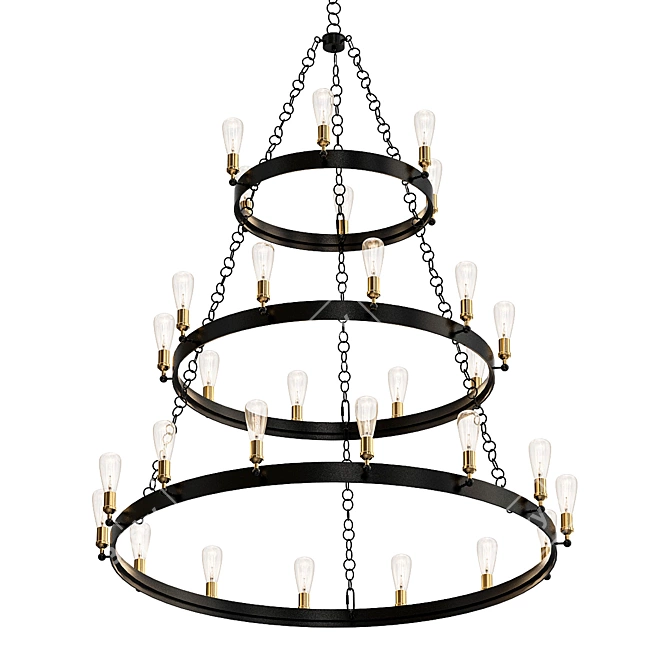 Maxim Noble 50" Chandelier 3D model image 1